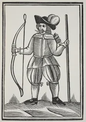 Una vera storia di Robin Hood, illustrazione da Chap-books del XVIII secolo di John Ashton, pub. 1882