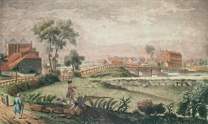 Veduta occidentale del Chelsea Bridge, 1761