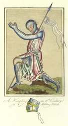 Cavaliere del XIII secolo nel suo abito militare