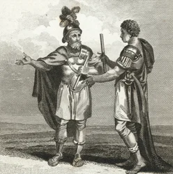Un incontro tra Scipione e Annibale (incisione)
