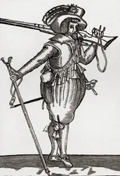 Un moschettiere durante il regno di Re Giacomo I, da 