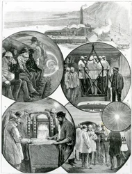 Visita al Tunnel della Manica, illustrazione da The Graphic, 4 marzo 1882