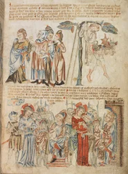 Add. 47682, f.30, Giuda restituisce i trenta pezzi d
