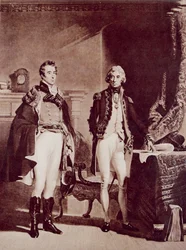 Ammiraglio Nelson (1758-1805) con il colonnello Sir Arthur Wellesley (1769-1852) Duca di Wellington