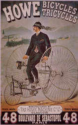 Pubblicità per biciclette Howe (litografia a colori)