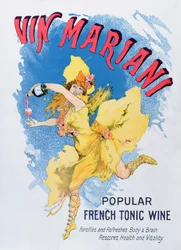 Pubblicità per Vin Mariani da Theatre magazine, 1901