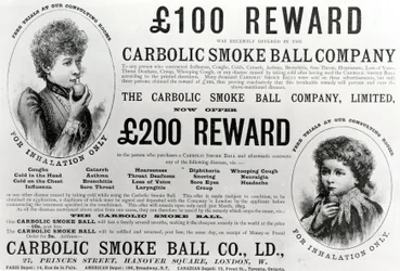 Pubblicità per la Carbolic Smoke Ball Company, 1893