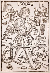 Esopo, frontespizio delle Favole di Esopo di William Caxton