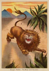 Le favole di Esopo, La zanzara e il leone