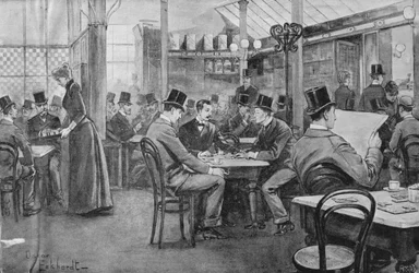 Dopo pranzo in una caffetteria della Mecca nel 1893, da London Coffee-Houses Past and Present