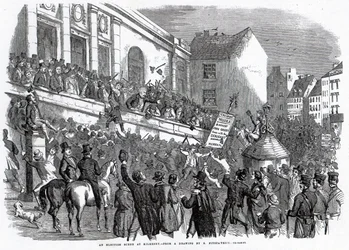 Scena elettorale a Kilkenny, illustrazione da 