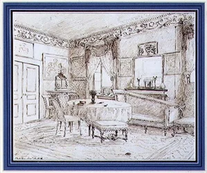Interno di un salone Regency inglese, Londra