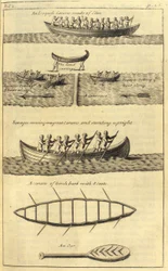 Una canoa irochese, 1703