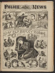 An Old Bailey Reverie, da The Illustrated Police News, sabato 6 dicembre 1890 (carta di giornale)
