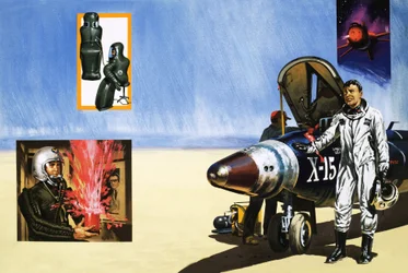 Un pilota di X-15 respira l