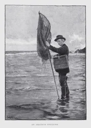 Un dilettante pescatore di gamberetti (litografia)