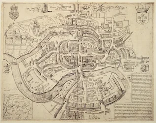Antica Mappa della Città di Bristol e dei suoi Sobborgi, stampata, colorata e venduta da Robert Walton