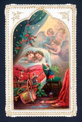 Angeli che vegliano sui bambini a letto