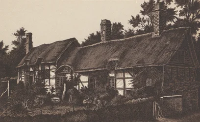 Cottage di Anne Hathaway, Stratford on Avon (litografia)