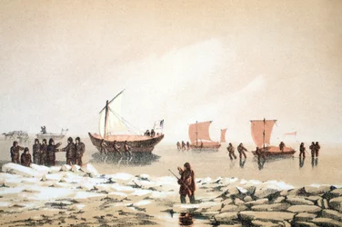 Viaggio artico, illustrazione da Voyage to Baffins Bay and Barrow Straits...