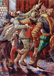 Assassinio di Enrico I, duca di Guisa, da parte della guardia del corpo del re Enrico III