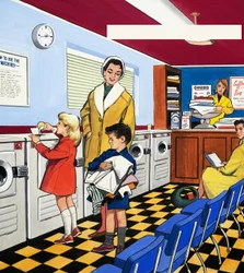 Alla lavanderia automatica