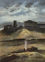 Atene al chiaro di luna