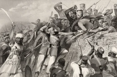 Attacco dei rivoltosi alla Batteria Redan a Luknow, 30 luglio 1857, da 