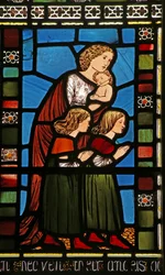 Assistenza alla benedizione dei bambini da parte di Cristo
