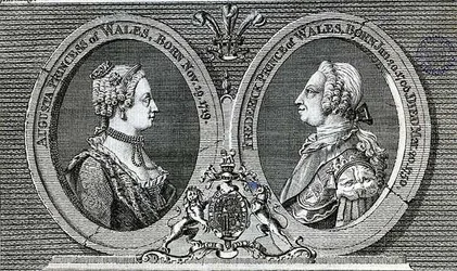 Augusta, Principessa del Galles e Federico Luigi, Principe del Galles, memoriale dal Gentleman
