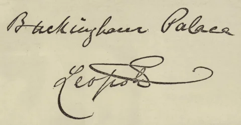 Autografo del Duca di Albany