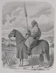 Cavaliere Baghirmi in armatura imbottita, da 