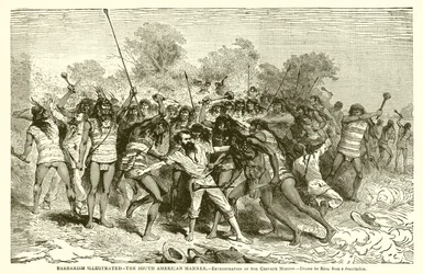 Barbarie illustrata--Il modo sudamericano.--Sterminio della missione Crevaux