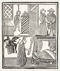La Tragedia di Bateman, illustrazione da Chap-books of the Eighteenth Century di John Ashton, pub. 1882