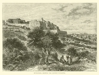 Betlemme, con i edifici del Convento