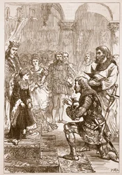Fidanzamento della principessa Isabella con Riccardo, illustrazione da Cassells Illustrated History of England
