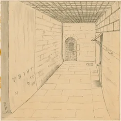 Passeggiata della gabbia degli uccelli alla prigione di Newgate