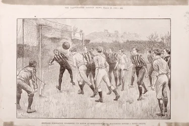 Blackburn Rovers vs. Nottingham County al Kennington Oval, da The Illustrated Sporting and Dramatic News, 23 marzo 1891