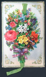 Bouquet di fiori, biglietto