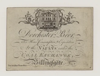 Birraio, Dorchester Beer, biglietto da visita
