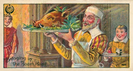 Portare la testa di cinghiale (cromolito)