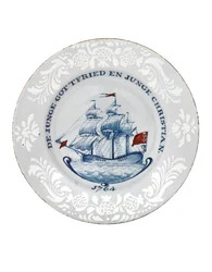 Piatto Delft di Bristol, probabilmente Richard Frank di Redcliffe
