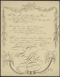 Biglietto di San Valentino britannico con versi poetici