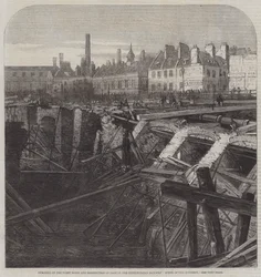 Scoppio del Canale Fleet e Distruzione di Parte della Metropolitana, Scena dell