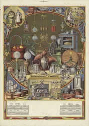 Calendario con una varietà di utensili da cucina