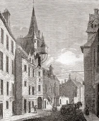 Carcere di Canongate, Edimburgo, Scozia, da Old England: A Pictorial Museum, pub. 1847