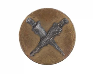 Bottone distintivo da berretto, Malay State Guides, 1896-1919