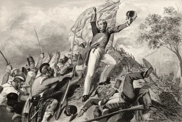 Cattura dei cannoni da parte degli Highlander prima di Cawnpore nel 1857, da 