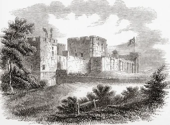 Castello di Carlisle, Carlisle, Cumbria, Inghilterra nel XIX secolo, da Old England: A Pictorial Museum, pub. 1847