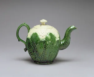 Teiera a forma di cavolfiore, da Burlem, Staffordshire, c.1759-66